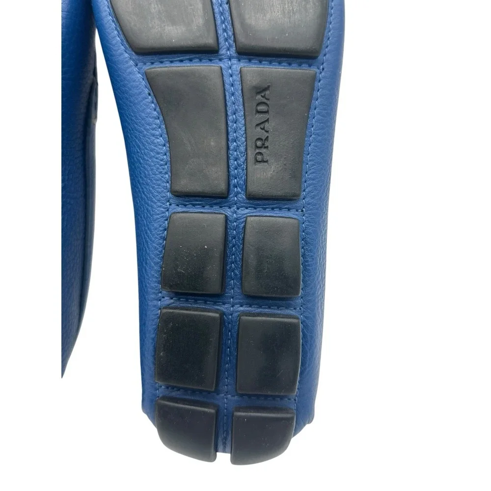 Prada blue leather
